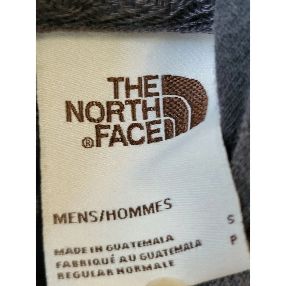 The North‎ Face Hoodie Gray Spellout Logo Men's Pullover Sweatshirt Pockets XL